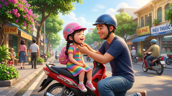 Xây dựng văn hóa giao thông từ việc làm gương cho trẻ em